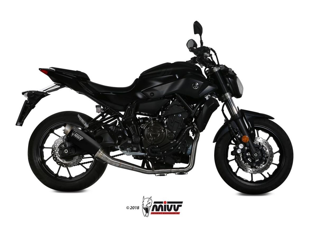 MIVV 76013813 Ligne compl�te MIVV GP Pro Inox silencieux inox Black Satin/casquette inox YAMAHA MT07 MT-07 2014-2020