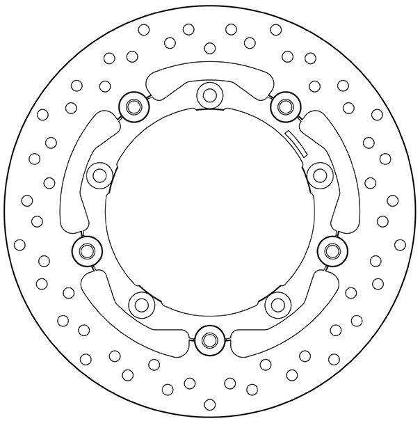 BREMBO DISQUE DE FREINS AVANT SERIE ORO 78B40817 YAMAHA T MAX 530 BLACK MAX 2004-2011 (2)