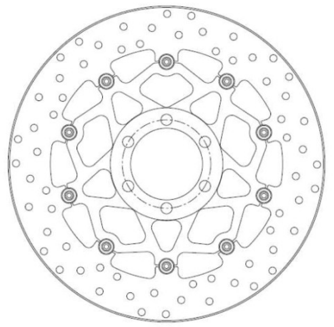 BREMBO DISQUE DE FREINS AVANT SERIE ORO 78B40862 TRIUMPH DAYTONA 675 2006-2010