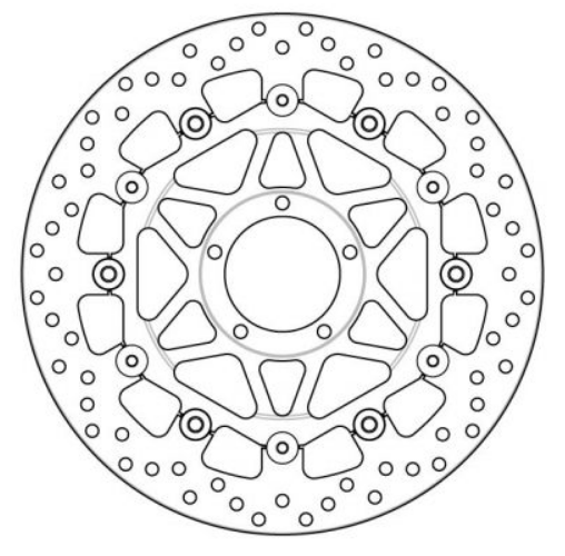 BREMBO DISQUE DE FREINS AVANT SERIE ORO 330MM 78B40890 DUCATI 1198 2009