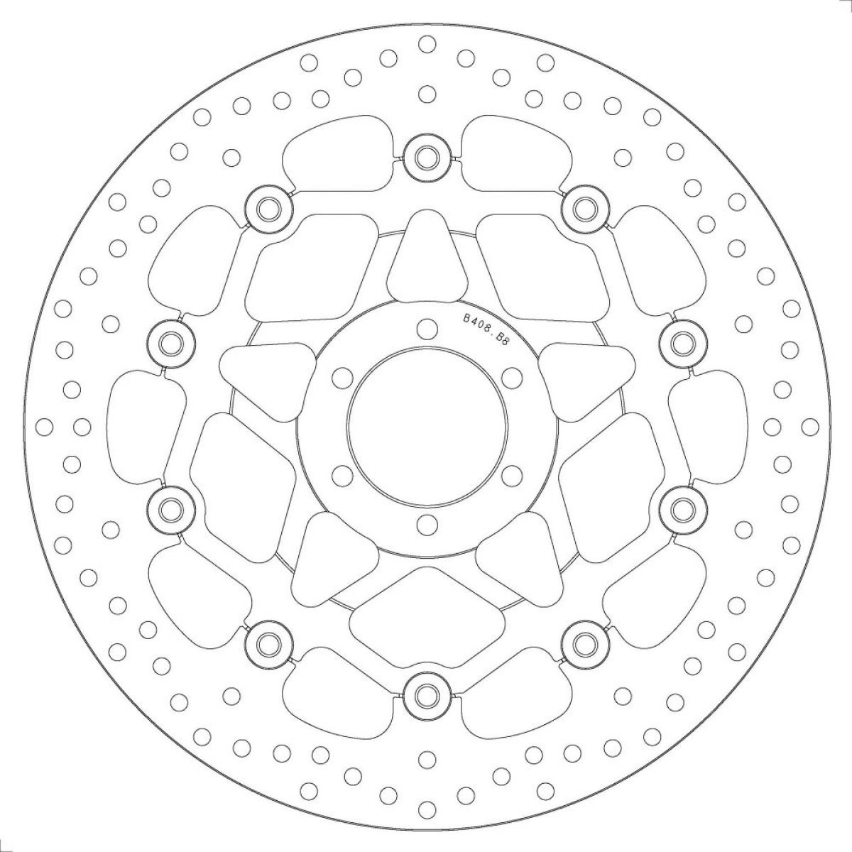 BREMBO DISQUE DE FREINS AVANT SERIE ORO DIAMETRE 330 mm 78B408B8 APRILIA TUONO 1100 V4 RR 2017-2020 (2)
