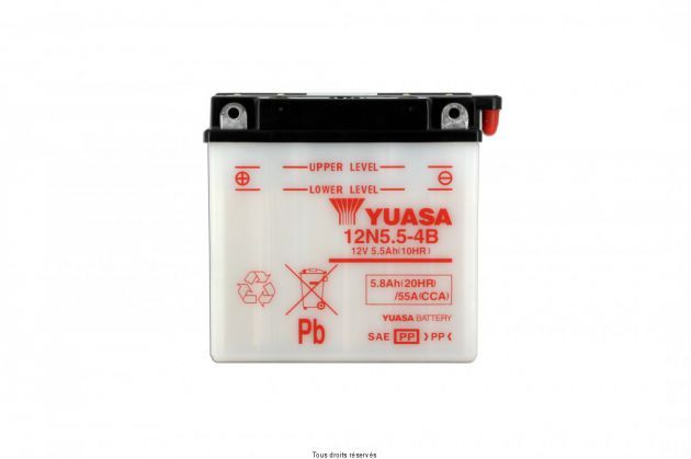 BATTERIE YUASA 12N5.5-4B YAMAHA TZR 125 RR 1994-1999 BATTERIE YUASA 12N5.5-4B YAMAHA TZR 125 RR 1994-1999