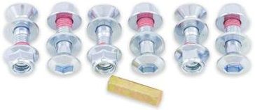 BOLT KIT VIS ET ECROUS DE COURONNE ARGENT M8 X 30MM PAR 6 (893363)