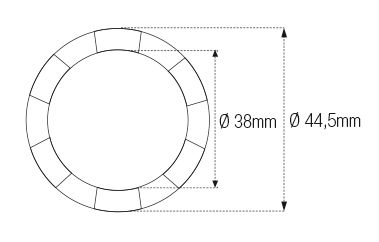 DOUILLE A CR�NEAU (89401006) pour colonne de direction �int.38mm/�ext.44,5mm 6 crans Triumph (2)