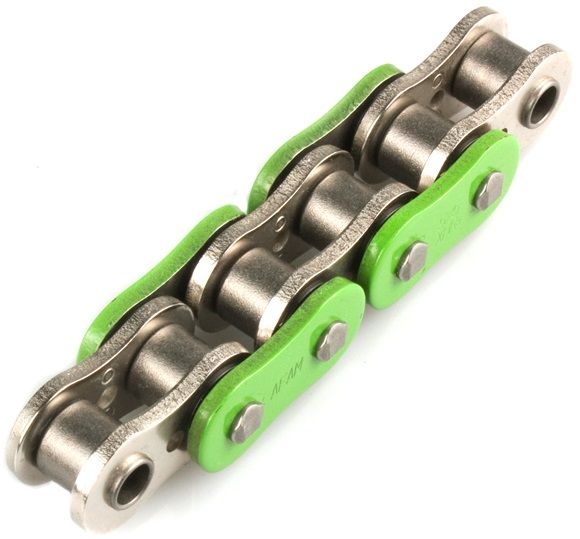 AFAM KIT CHAINE ACIER COULEUR KAWASAKI ZX10R 1000 2008-2010 PAS 525 X-RING HYPER RENFORCE CHAINE VERTE (2)
