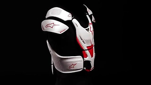 Plastron ALPINESTARS A8 WHITE RED (2)