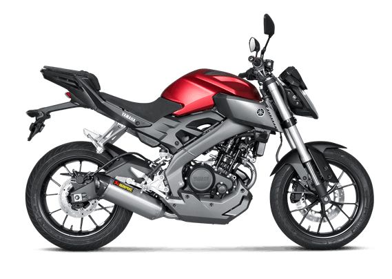YAMAHA MT 125 2014-2016 LIGNE ECHAPPEMENT AKRAPOVIC EXHAUST RACING TITANIUM CARBON FIBER S-Y125R2-HRT 18102348 (5)