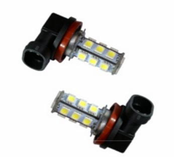 AUTOLED H11 PAIRE DE FEUX DE JOUR XENON 18 PASTILLES SMD5050 BLANC