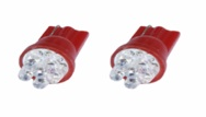 AUTOLED GAMME FUN PAIRE D AMOULES T10 7 LEDS ECLAIRAGE ROUGE