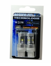 AUTOLED GAMME OPTIMA PAIRE DE 2 AMPOULES LED T20 W21W 6 LEDS BLANC (2)