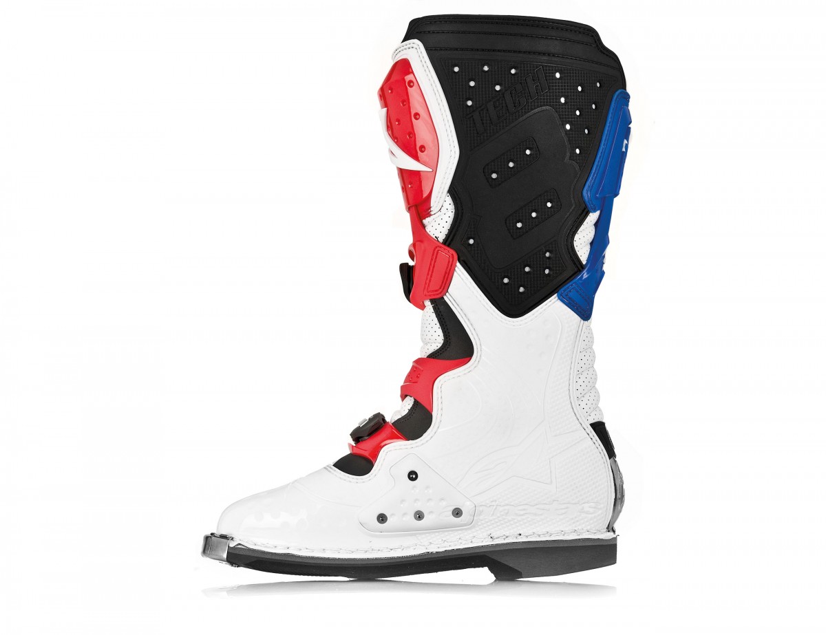 Bottes Cross Off Road ALPINESTARS TECH 8 RS WHITE RED BLUE (2)