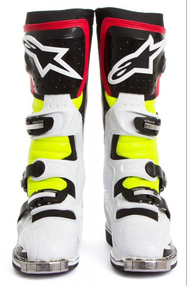 Bottes Cross Off Road ALPINESTARS TECH 8 RS WHITE RED YELLOW (2)