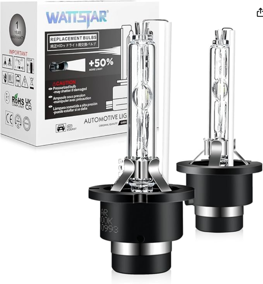 Lot de 2 Ampoules � d�charge D2s wattstar 6000k +50% de lumi�re B07R5DR4ZC