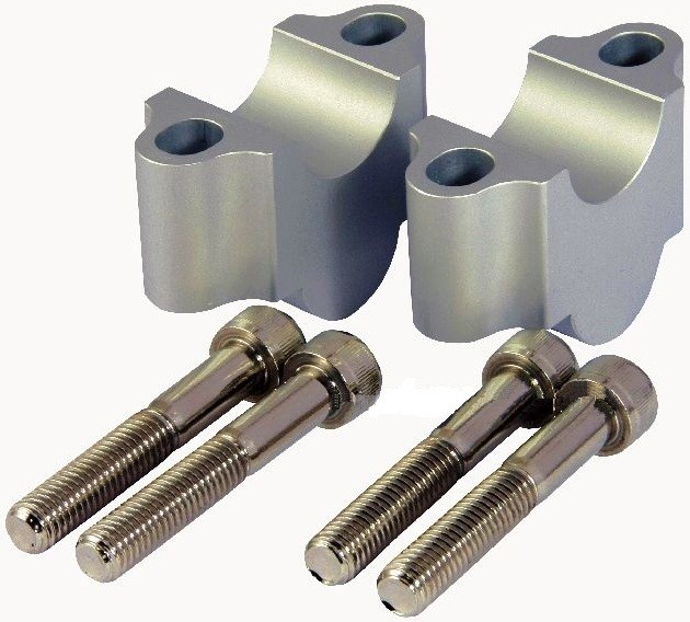 REHAUSSEUR ALUMINIUM POUR PONTETS (30mm) DE GUIDON 22,2mm* BARRIS04