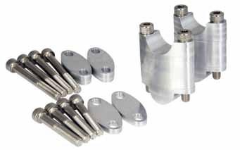 REHAUSSEUR ALUMINIUM POUR PONTETS 4 HAUTEURS (+5mm � +30mm) DE GUIDON 22,2MM* BARRIS08