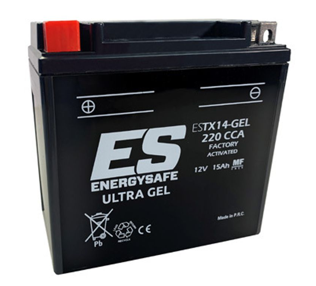 BATTERIE ES ENERGYSAFE YTX14-BS ESTX14-GEL GEL YTX14BS GEL TRIUMPH 1050 TIGER SPORT 2013-2017