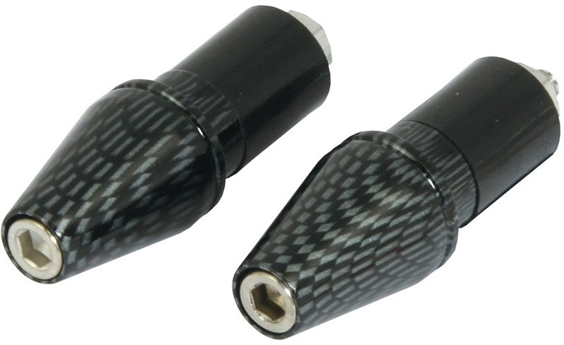 EMBOUTS DE GUIDON BALLE CONE LOOK CARBONE 18mm*
