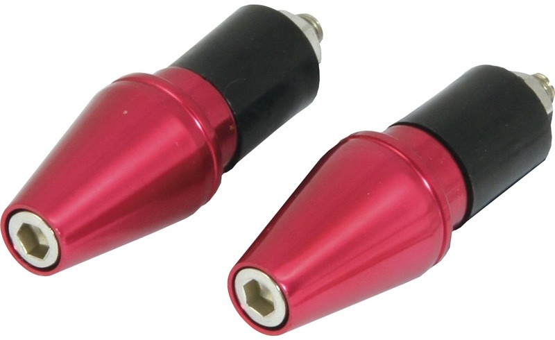 EMBOUTS DE GUIDON BALLE CONE ROUGE 18mm*