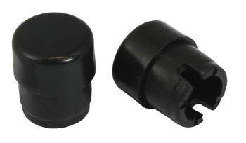 EMBOUTS DE GUIDON PLASTIQUE NOIR 15MM* BEWBUTBLK