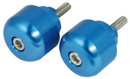 EMBOUTS DE GUIDON ALLIAGE POUR SPORTIVE HONDA BLEU*