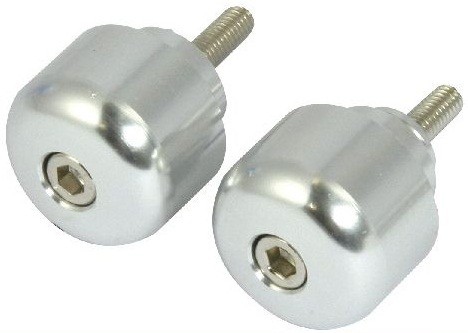 EMBOUTS DE GUIDON ALLIAGE POUR SPORTIVE HONDA CHROME*