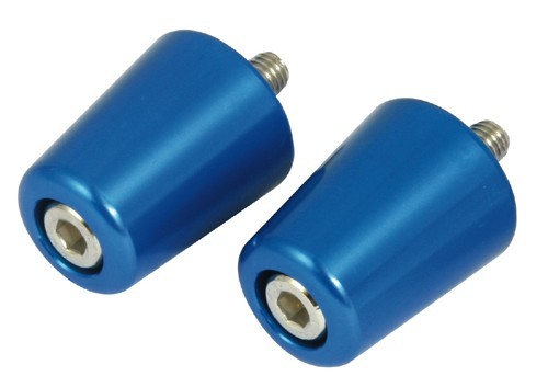 EMBOUTS DE GUIDON ALLIAGE POUR SPORTIVE KAWAZAKI BLEU*
