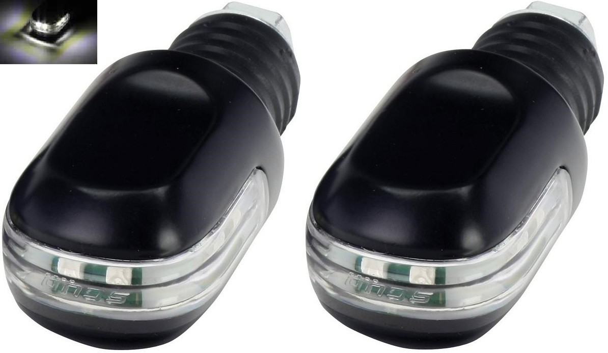 EMBOUTS DE GUIDON R�P�TITEUR LED BLANC* BEWLED10