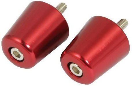 EMBOUTS DE GUIDON ALLIAGE POUR SPORTIVE SUZUKI ROUGE*