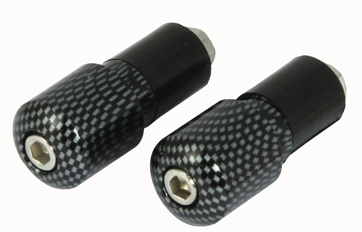EMBOUTS DE GUIDON SLIM LOOK CARBONE 18mm* BEWSL22CBN