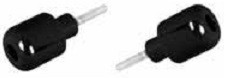 EMBOUTS DE GUIDON SUZUKI GSXR ET SV ALUMINIUM NOIR* BEWSSVBLK