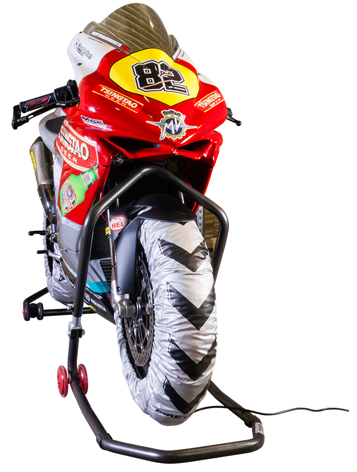 PAIRE DE COUVERTURES CHAUFFANTE BIKETECK PRO 125cc (Avant max 90/70-17 + Arri�re max 125/55-17)* (2)