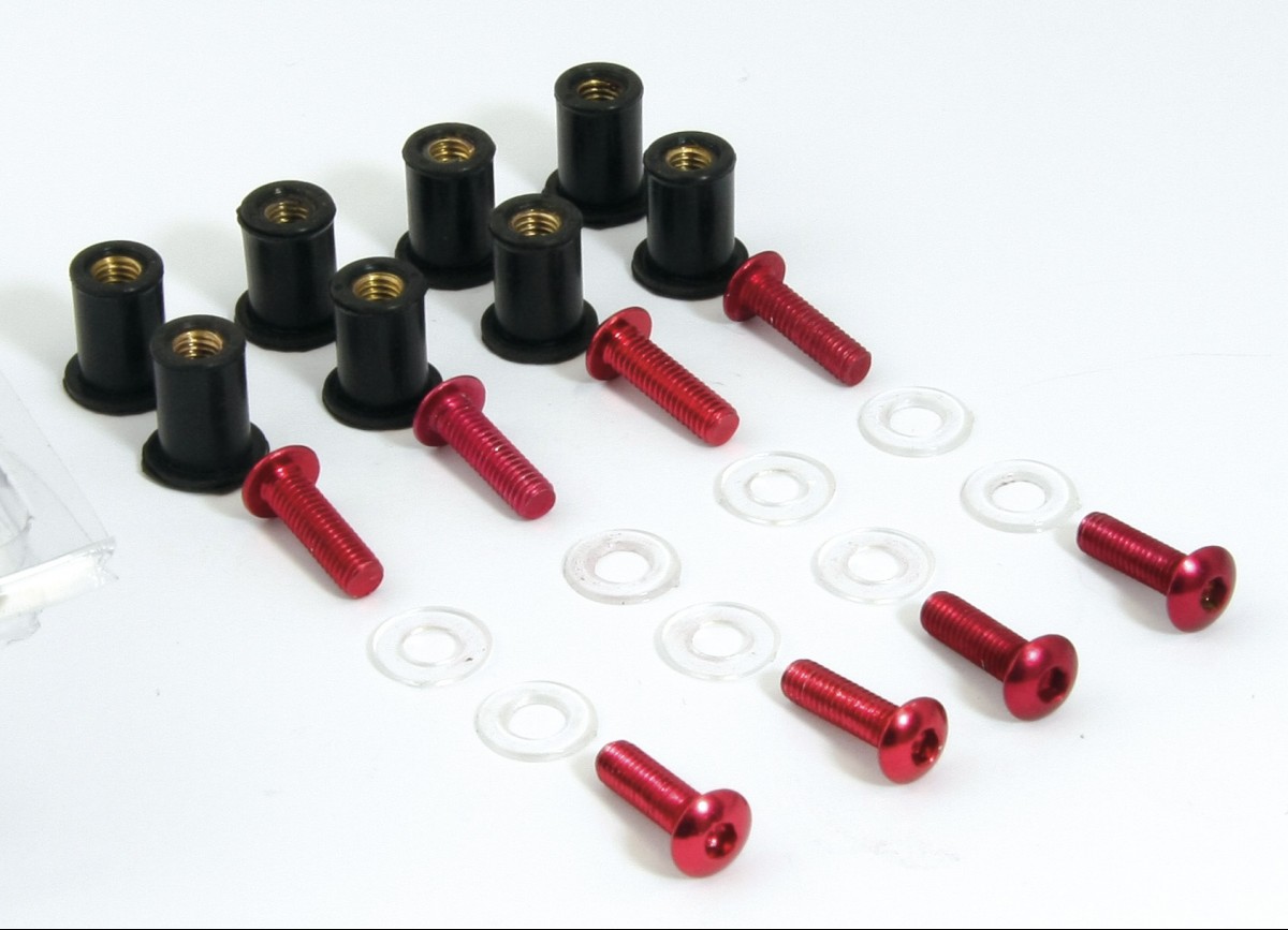 KIT VISSERIES M5 POUR BULLE / CAR�NAGE ROUGE* BOLFAIRR