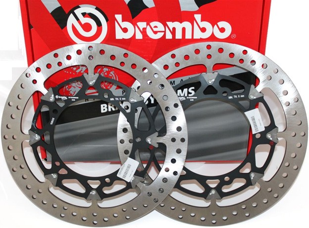 BREMBO PACK 2 DISQUES DE FREINS HPK T-DRIVE 320MM (GAUCHE + DROIT) 208A98525 APRILIA 1000 RSV TOUT MOD�LES 1998-2009