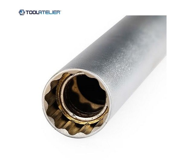 DOUILLE LONGUE 12 PANS POUR BOUGIE D`ALLUMAGE BOSCH 14 MM TOOLATELIER TA00395 (2)