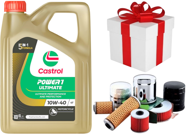 CASTROL 4L POWER 1 ULTIMATE ( anciennement RACING ) 10W40 HUILE MOTO 100% Synth�se 4 Litres + Filtre Offert ou Produit d`entretien