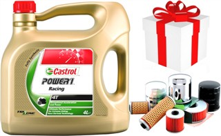 CASTROL POWER 1 ULTIMA (nouvelle RACING) 10W50 HUILE MOTO 100% Synth�se 4T 4 Litres + Filtre Offert ou Produit d`entretien .