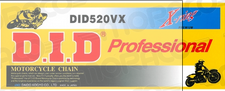 DID Cha�ne pas 520 DID 520 VX3 (did520vx3) COULEUR ACIER Joints Torique Renforc� Vendu par maillon