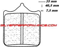 EBC HH PLAQUETTES DE FREIN AVANT 1633 FA322/4HH DUCATI 999 S 2003-2006 (lot 4 plaquettes)