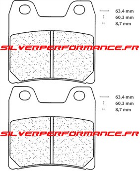 BREMBO SP SINTER PLAQUETTES DE FREIN ARRIERE 07YA40SP 1066 par forme
