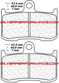 EBC HH PLAQUETTES DE FREIN AVANT 1083 FA347HH TRIUMPH 675 Daytona 2006-2008