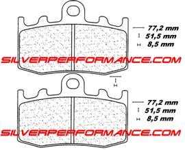 BREMBO CARBON CERAMIC ORGANIC PLAQUETTES DE FREIN AVANT 07BB2607 1101 par forme