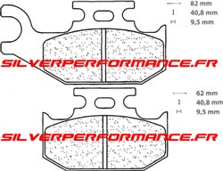 CARBONE LORRAINE PLAQUETTES DE FREIN AVANT DROITE 1102 ATV1 CAN-AM OUTLANDER STD 650 2007-2010