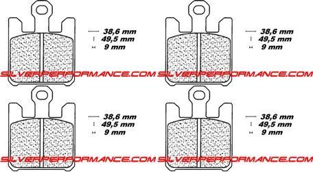 BREMBO RC RACING EXTREME PLAQUETTES RACING AVANT 07SU26RC 1110 par forme