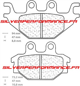 BREMBO SP SINTER PLAQUETTES DE FREIN ARRIERE 07GR5209 1147 par forme