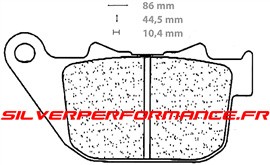 CARBONE LORRAINE PLAQUETTES DE FREIN AVANT 2280 A3+ SUZUKI GS 1150 1984-2000