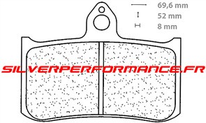 CARBONE LORRAINE PLAQUETTES DE FREIN AVANT 1157 SBK5+ par forme