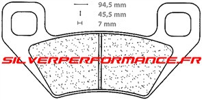 CARBONE LORRAINE PLAQUETTES DE FREIN ARRIERE 1171 X59 ARCTIC CAT I.A TRV 4X4 500 2005-2010