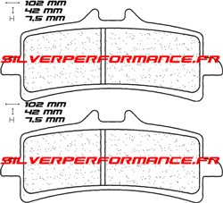 CARBONE LORRAINE PLAQUETTES DE FREIN AVANT 1185 A3+ par forme