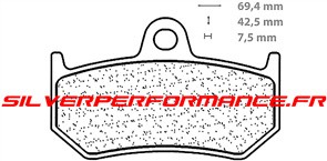 BREMBO SP SINTER PLAQUETTES DE FREIN ARRIERE 07GR35SP 1203 par forme