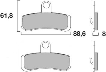CARBONE LORRAINE PLAQUETTES DE FREIN AVANT 1212 A3+ par forme